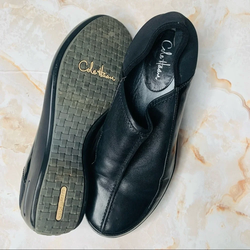 COLE HAAN with NIKE Shoes G SERIES COLLABORATION Black leather slip on 5